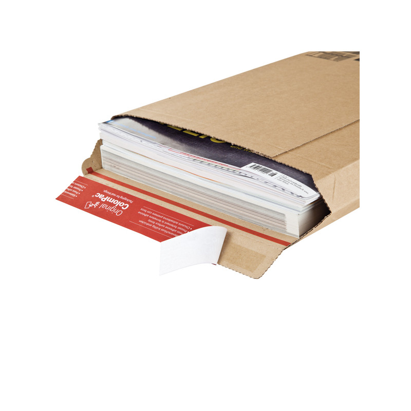 Pochette carton ondulé rigide à bande adhésive - 235x340 mm