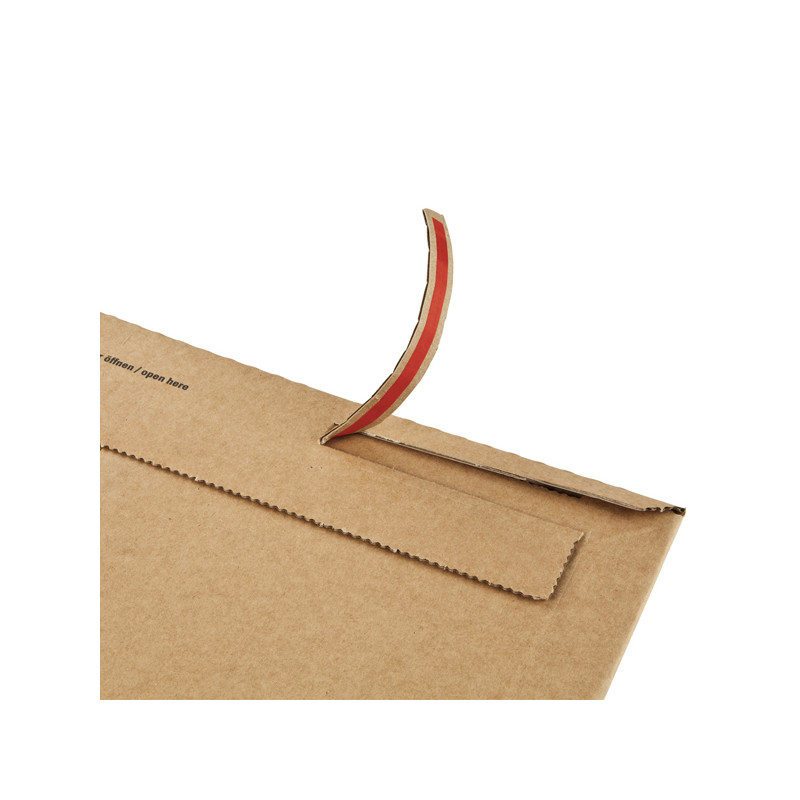 Pochette adhésive en carton blanc et bande d'arrachage - 210x265 mm