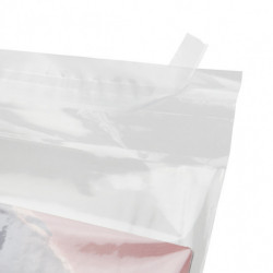 Sachet plastique à fermeture adhésive repositionnable avec message de Sécurité 40 microns