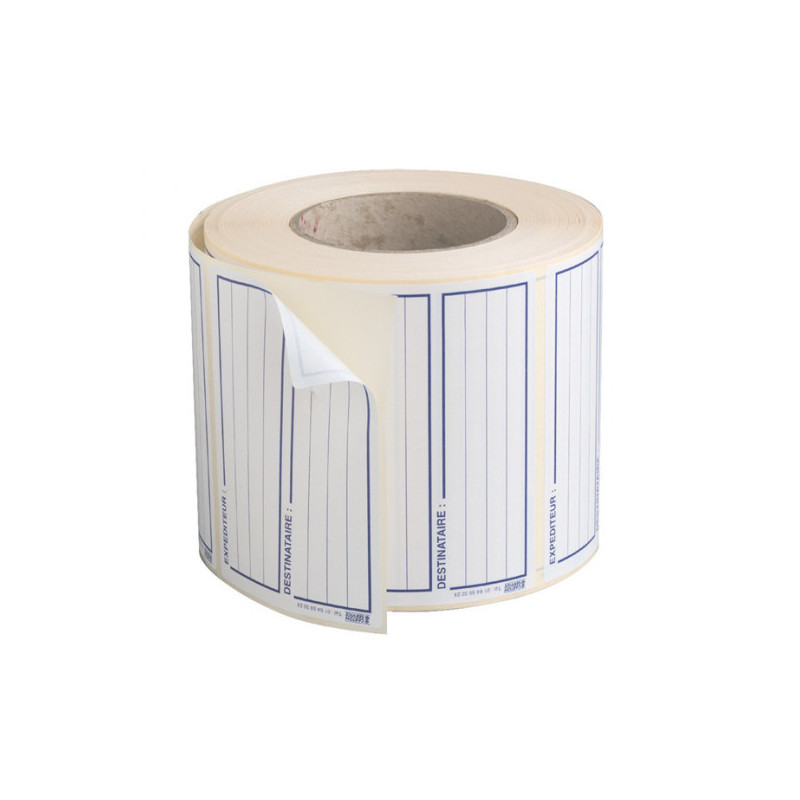 3 rouleaux d'étiquettes autocollantes 8 m - blanches, Papier pour  imprimantes thermiques